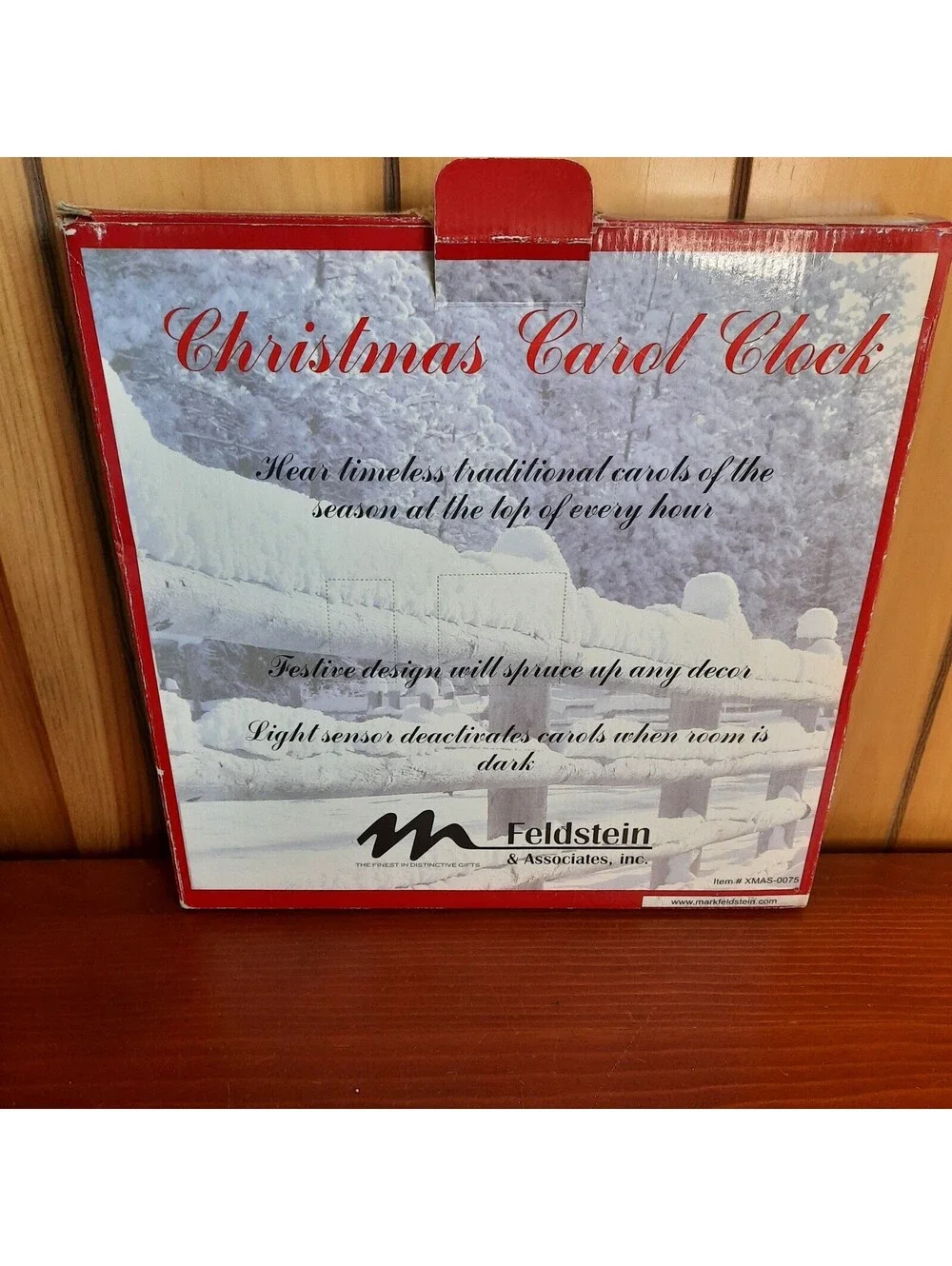 Christmas Carol Wall Clock by Mark Feldstein & Assoc. Inc MUSICAL HOURLY SONGS.